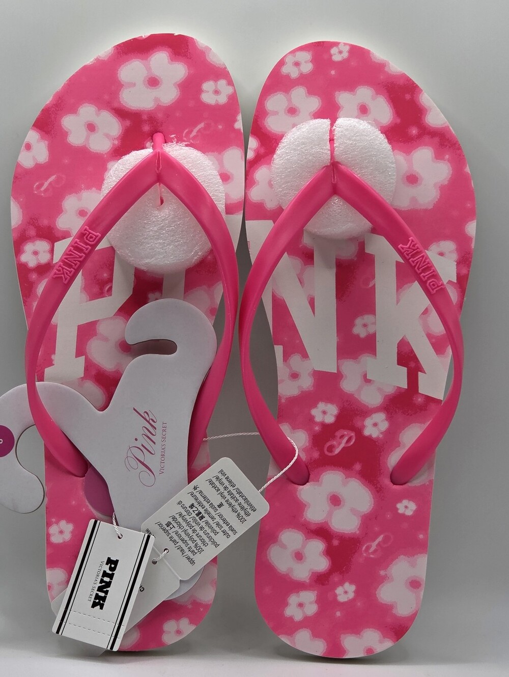 Victoria's Secret PINK Summer Floral Flip Flops Size 8 New with Tags!♡♡